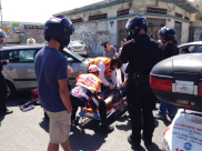  بالصور: إصابة متوسطة لراكب دراجة نارية بحادث طرق وسط مدينة يافا